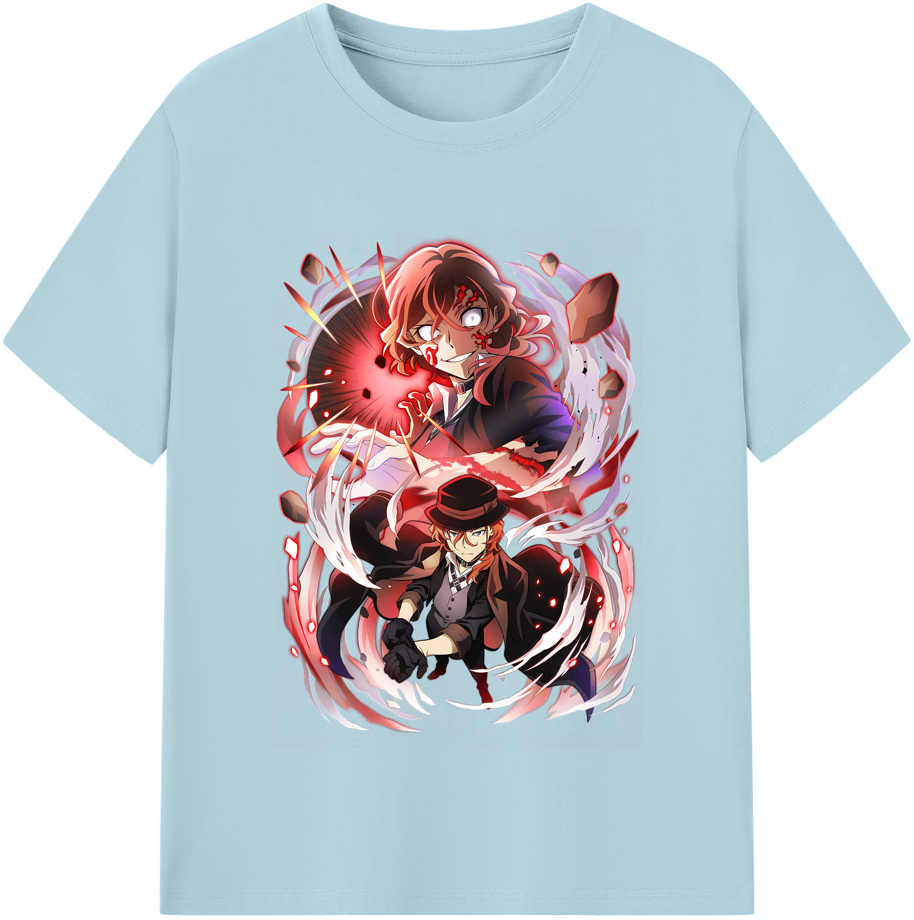 （画像用） 文豪ストレイドッグス Bungo Stray Dogs 綿100％半袖Tシャツ（フロントプリント）